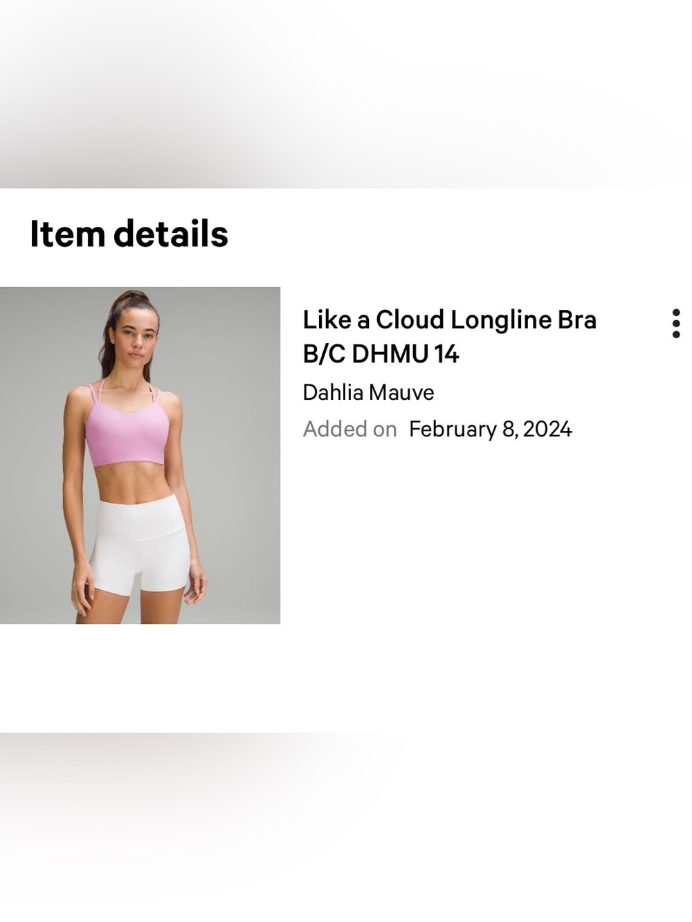 Lululemon Like A Cloud Longline Bra - Picture 4 of 4